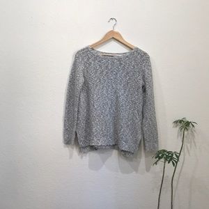 Grey and white sweater